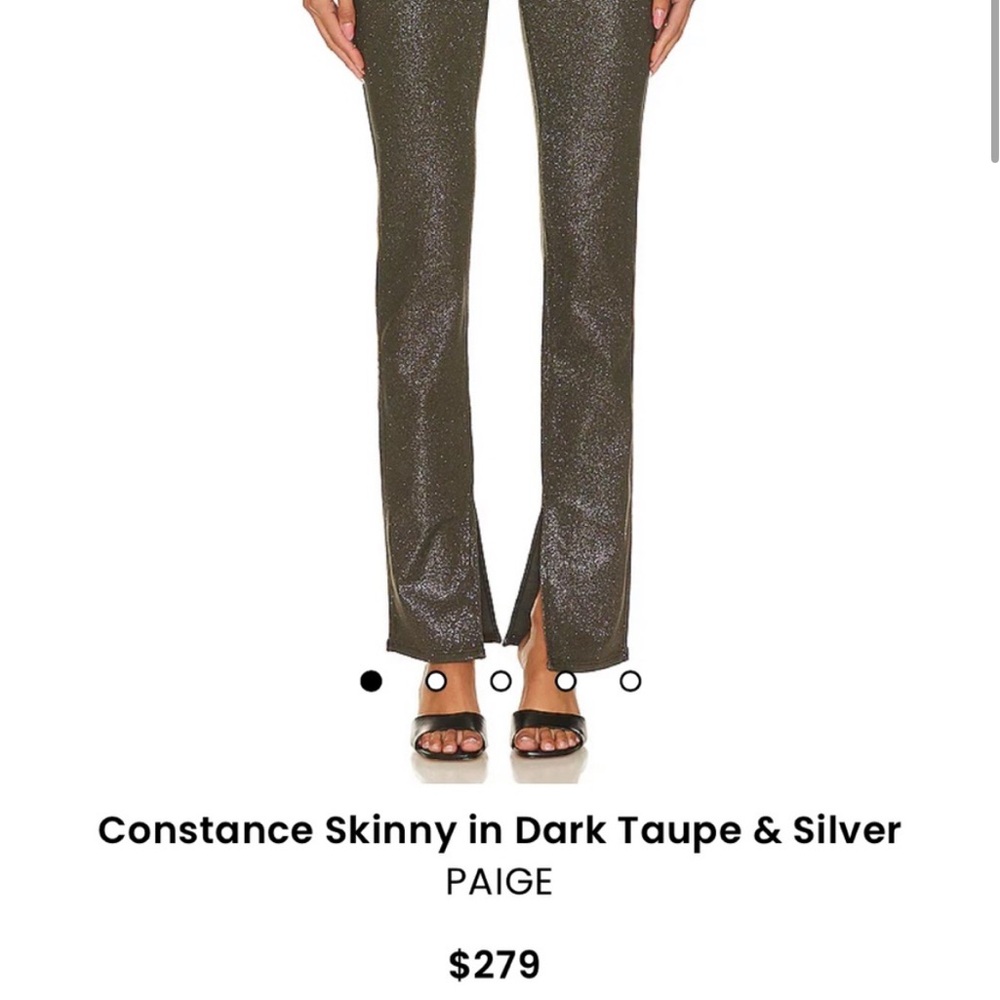 PAIGE Women's Glittery Dark Jeans - Picture 2 of 5